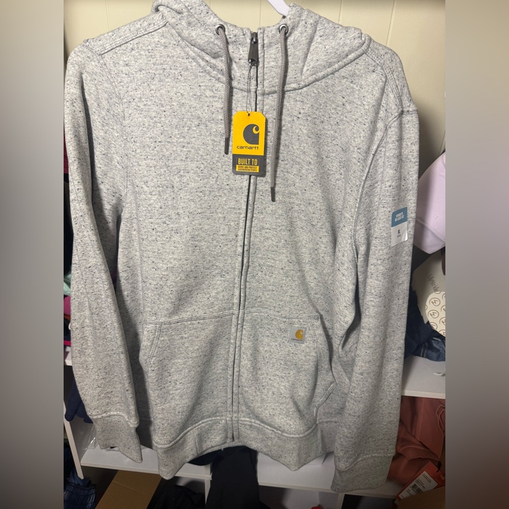 Carhartt Gray Full-Zip Hoodie - Picture 2 of 5